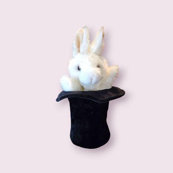 Folkmanis Rabbit in a hat puppet - Picture 1 of 5